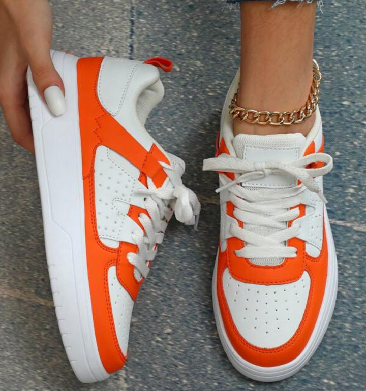Fashionable Women's Sneakers - Naya-Orange-4-State of Style