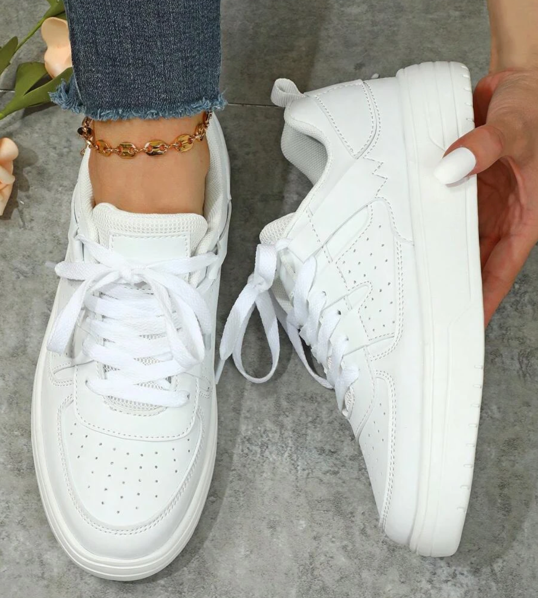 Fashionable Women's Sneakers - Naya-White-4-State of Style