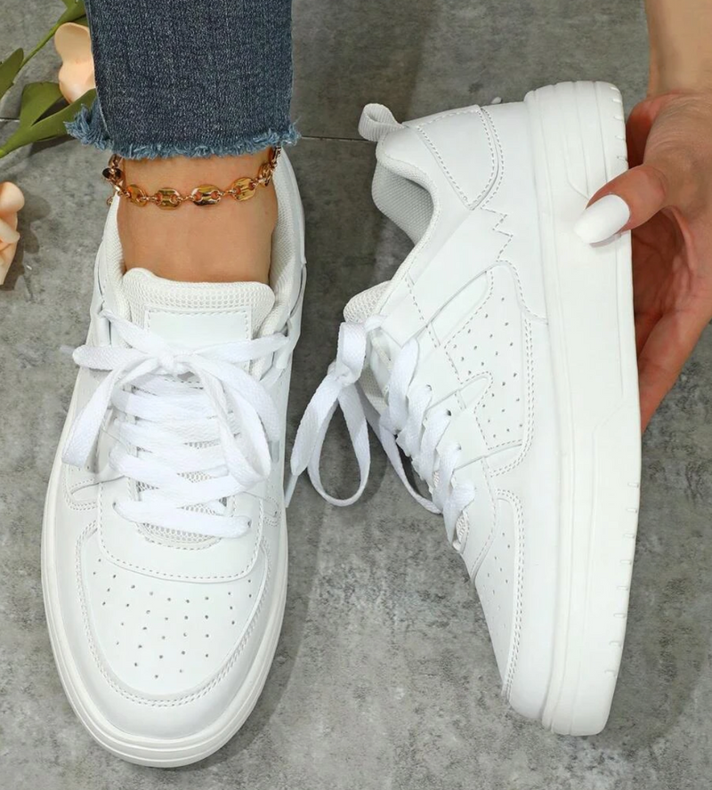 Fashionable Women's Sneakers - Naya-White-4-State of Style