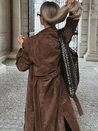 Faux Suede Winter Jacket for Women - Sorina-S-State of Style