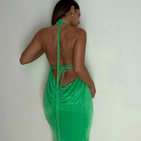 Fayen Maxi Dress with Low Back | Stunning Entrance and Exit-Light Blue-S-State of Style