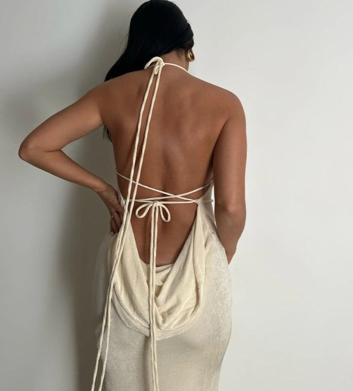 Fayen Maxi Dress with Low Back | Stunning Entrance and Exit-Light Blue-S-State of Style