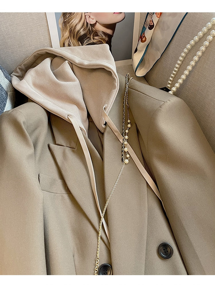 FaysBlazer | Trendy Oversized Hooded Blazer for Women-Photo Colour-M-State of Style