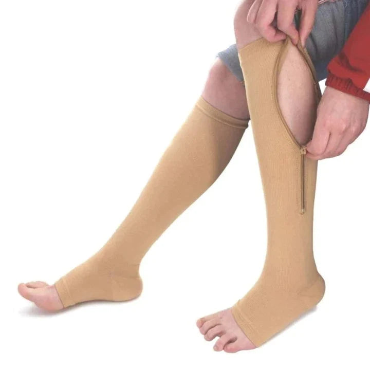 FaysSocks | Comfortable & Supportive Women's Compression Socks-Beige-S/M-State of Style
