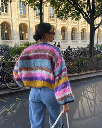 Striped Cardigan with Open Design - Mia