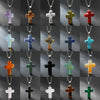 Natural Gemstone Cross Necklace - Seraphina