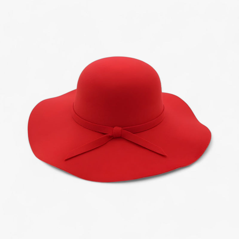 Fedora women's hat made of wool felt – Marveil-Red-State of Style