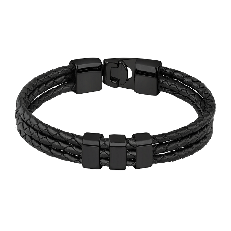 Felix Romance Engraved Bracelet-Black-State of Style
