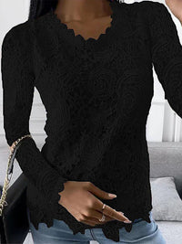 Feliza - Elegant Women's Blouse-Black-M-State of Style