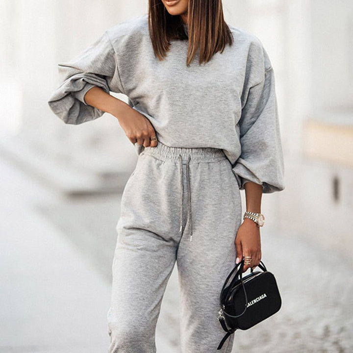 FellesPakje | Stylish & Comfortable Women's Tracksuit-Grey-S-State of Style
