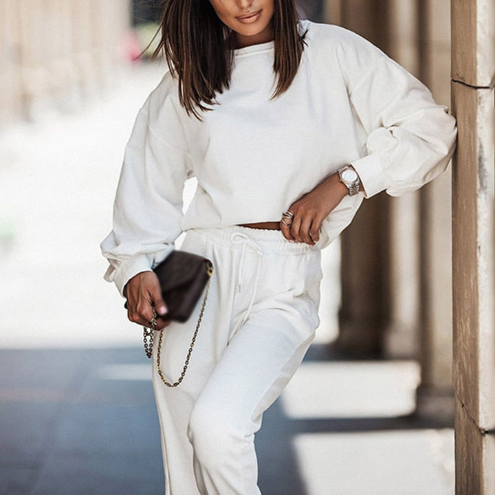 FellesPakje | Stylish & Comfortable Women's Tracksuit-White-S-State of Style