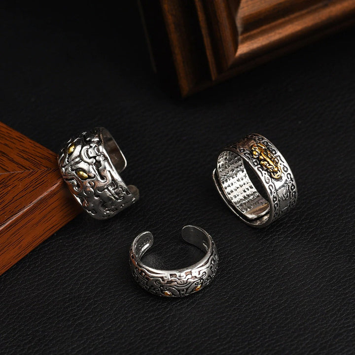 Feng Shui Ring | Symbol for Wealth, Luck, and Prosperity-Golden Dragon Adjustable-State of Style