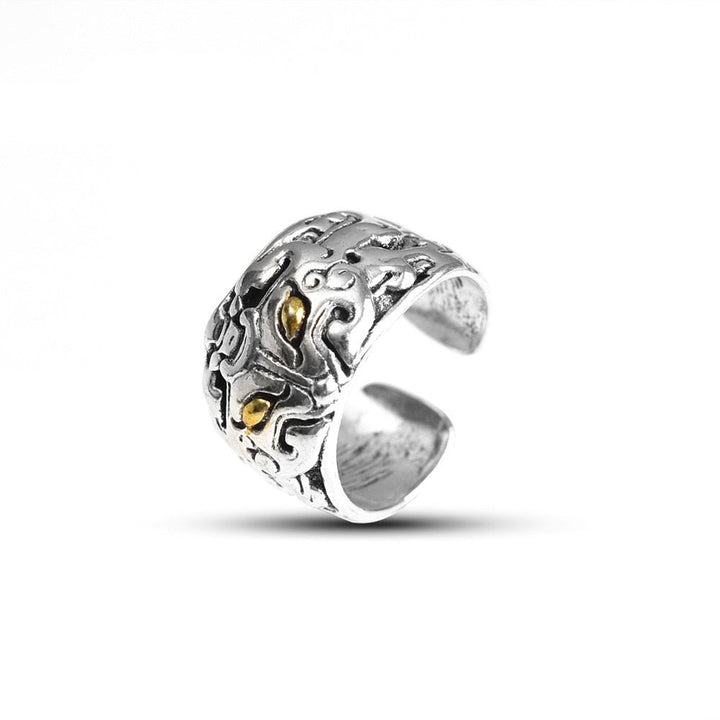 Feng Shui Ring | Symbol for Wealth, Luck, and Prosperity-Golden Eye Men Open-State of Style