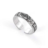 Feng Shui Ring | Symbol for Wealth, Luck, and Prosperity-Thin Silver Dragon Open-State of Style