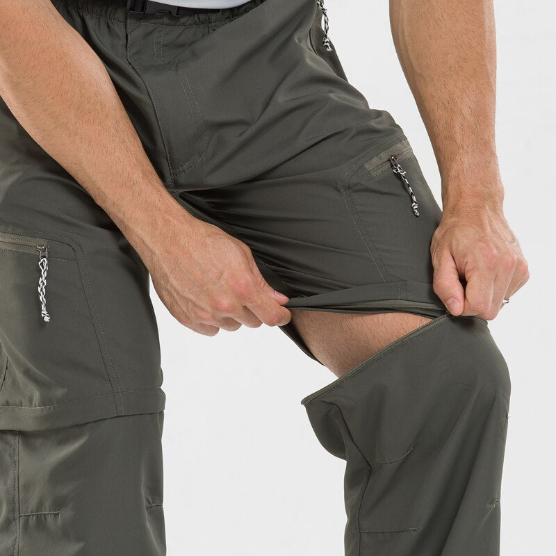 Fergus - Zip-Off Outdoor Pants | Convertible Adventure Trousers-Army Green-M-State of Style
