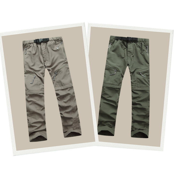 Fergus - Zip-Off Outdoor Pants | Convertible Adventure Trousers-Army Green-M-State of Style