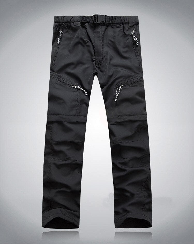 Fergus - Zip-Off Outdoor Pants | Convertible Adventure Trousers-Black-M-State of Style