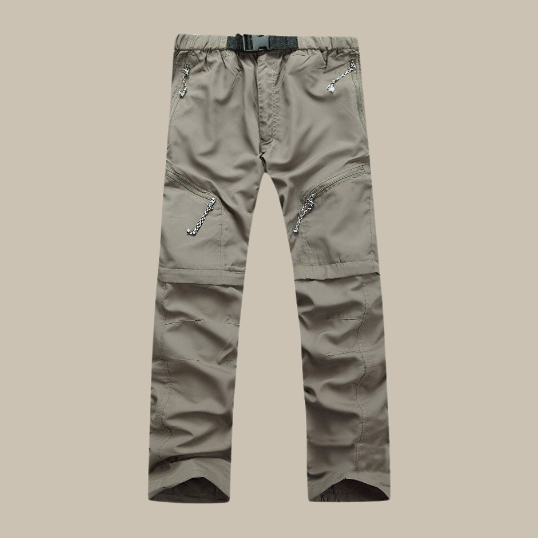 Fergus - Zip-Off Outdoor Pants | Convertible Adventure Trousers-Khaki-M-State of Style