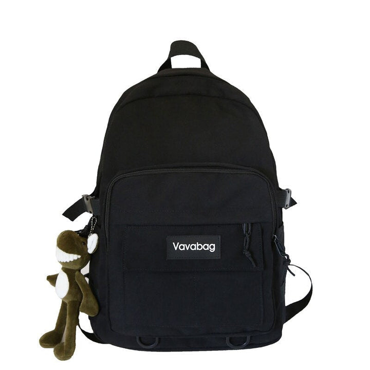 FessBag | Stylish & Functional Women's Backpack-Black-With Frog Pendant-State of Style