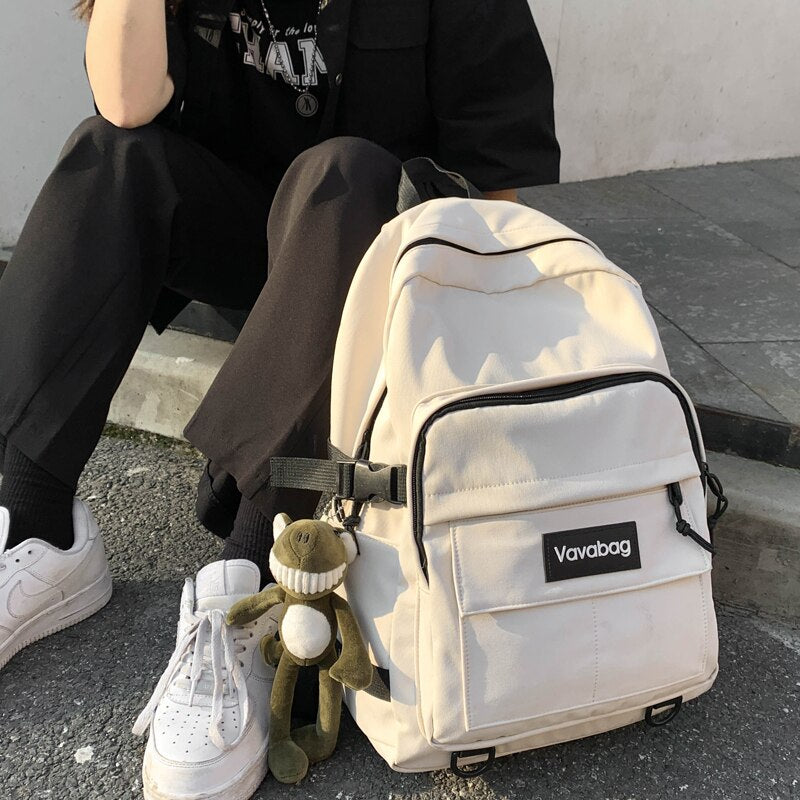 FessBag | Stylish & Functional Women's Backpack-Black-With Frog Pendant-State of Style