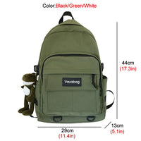 FessBag | Stylish & Functional Women's Backpack-Black-With Frog Pendant-State of Style