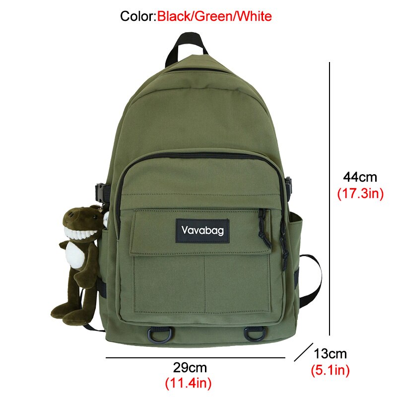 FessBag | Stylish & Functional Women's Backpack-Black-With Frog Pendant-State of Style