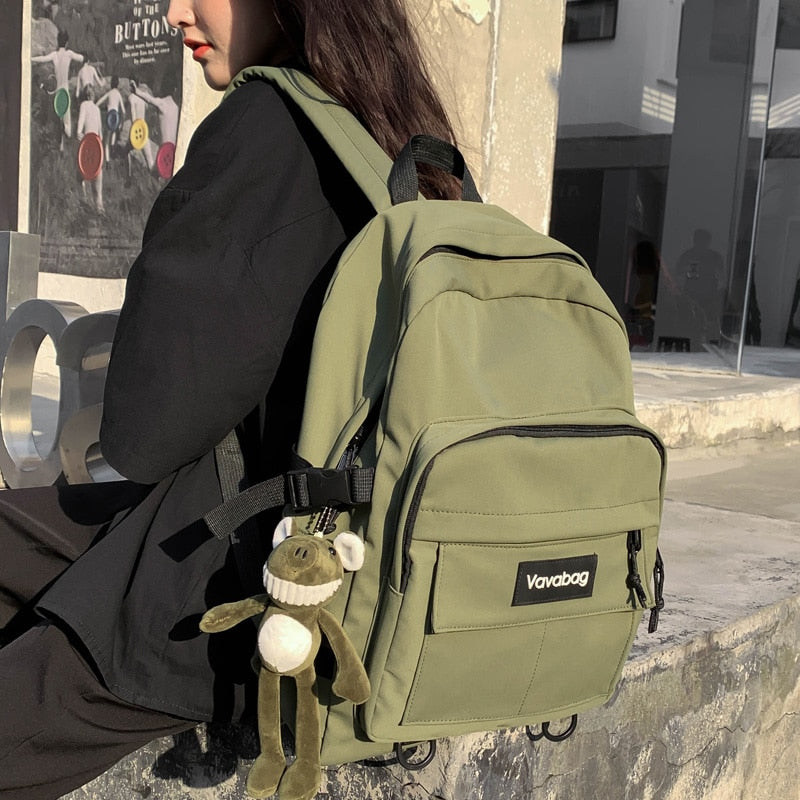 FessBag | Stylish & Functional Women's Backpack-Black-With Frog Pendant-State of Style
