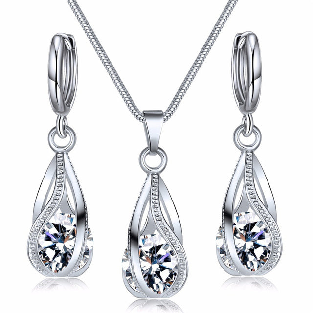 Festive Christmas Earrings | Holiday-Themed Jewellery Set-Crystal White-State of Style