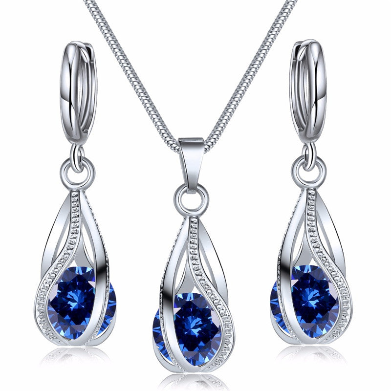 Festive Christmas Earrings | Holiday-Themed Jewellery Set-Oceanic Blue-State of Style