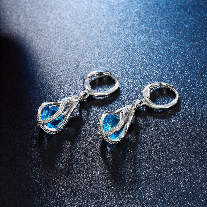 Festive Christmas Earrings | Holiday-Themed Jewellery Set-Oceanic Blue-State of Style
