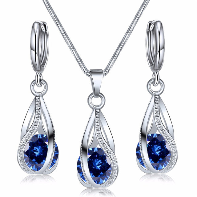 Festive Christmas Earrings | Holiday-Themed Jewellery Set-Oceanic Blue-State of Style