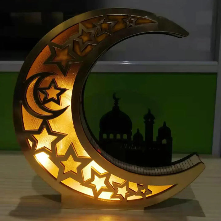 Festive Moon-Shaped LED Lamp - LunarShine-State of Style