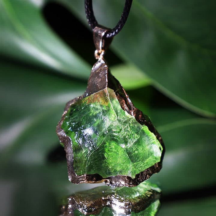 Fine Natural Moldavite Necklace - Lyra-State of Style