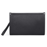 Men's Genuine Leather Business Clutch with Fingerprint Lock – Black
