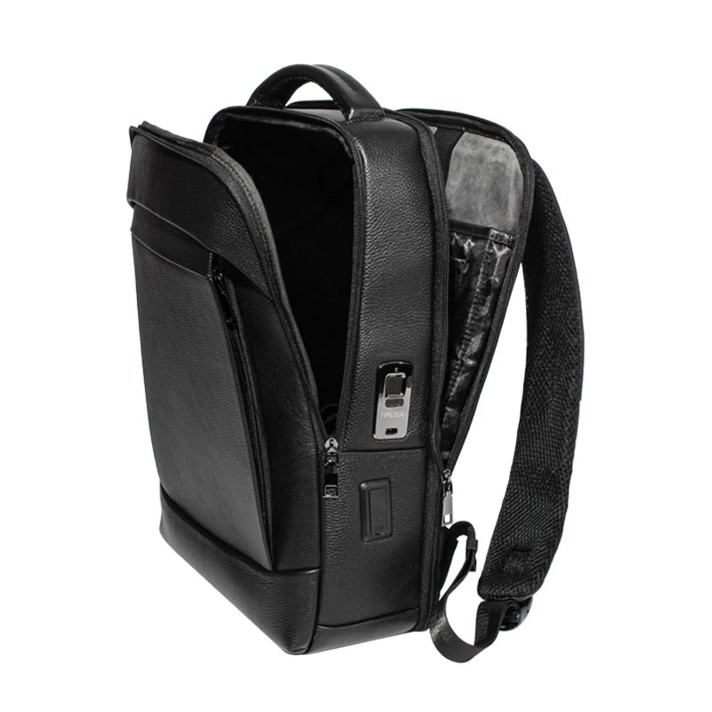 Men’s Large-Capacity Business Laptop Backpack with Fingerprint Lock – Anti-Theft
