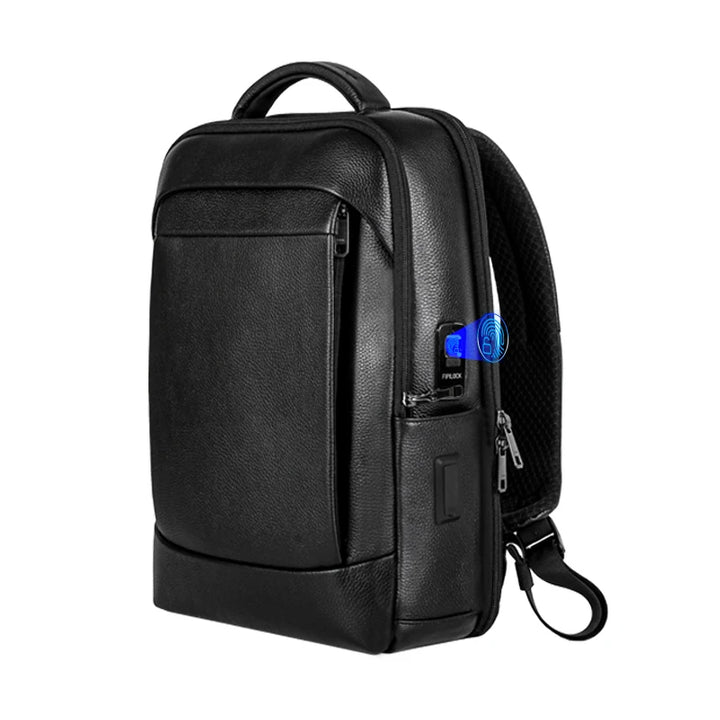 Men’s Large-Capacity Business Laptop Backpack with Fingerprint Lock – Anti-Theft