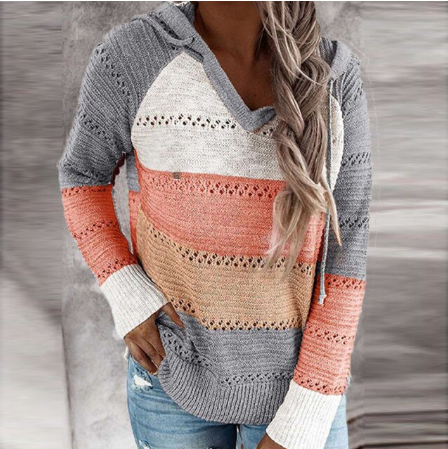 Fiona Stripe Sweater | Classic & Stylish Knitwear-Orange-S-State of Style