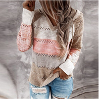 Fiona Stripe Sweater | Classic & Stylish Knitwear-Pink-S-State of Style