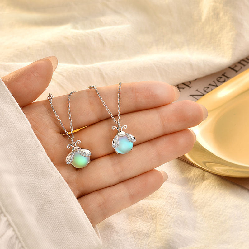 Charming Firefly Moonstone Necklace