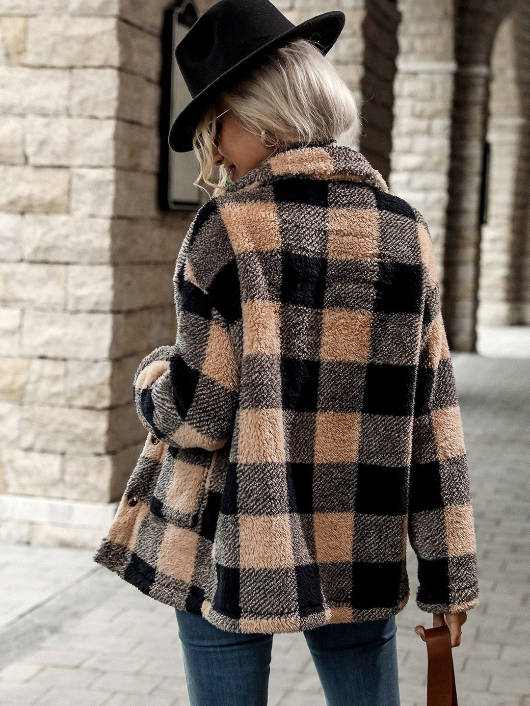 Flannel Jacket With Buttons | Comfortable & Stylish Women's Outerwear-Black Coffee-S-State of Style