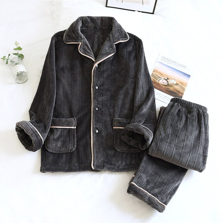 Flannel Pyjamas | Elegant & Comfortable Sleepwear-Black (Men's)-M-State of Style