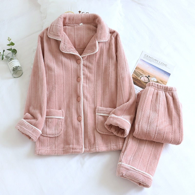 Flannel Pyjamas | Elegant & Comfortable Sleepwear-Pink (Women's)-M-State of Style
