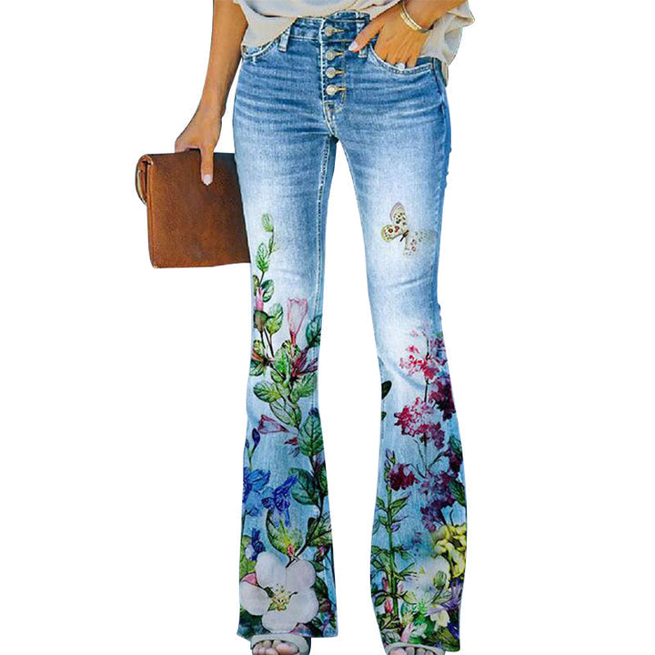 Flare Jeans with 4 Buttons | Trendy & Comfortable Fit-C-S-State of Style