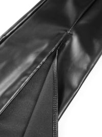 Flared Ladies Trousers in Imitation Leather - Sofia-Black-XS-State of Style