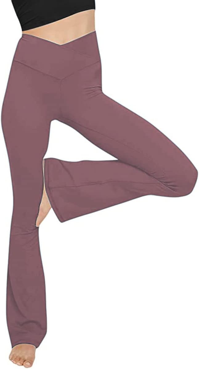 Flared Yoga Leggings - VFit-Grey Pink-2XS-State of Style