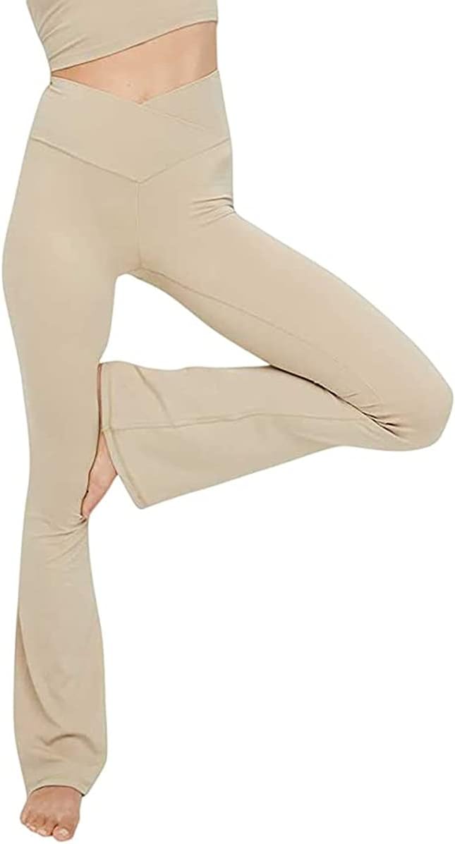 Flared Yoga Leggings - VFit-Khaki-2XS-State of Style