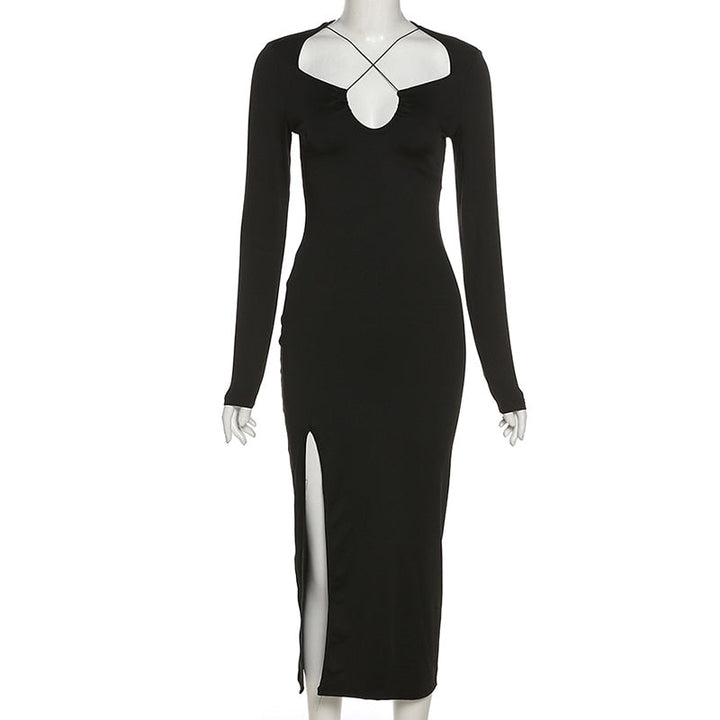 Flattering Bodycon Dress | Chic & Comfortable-Black-S-State of Style