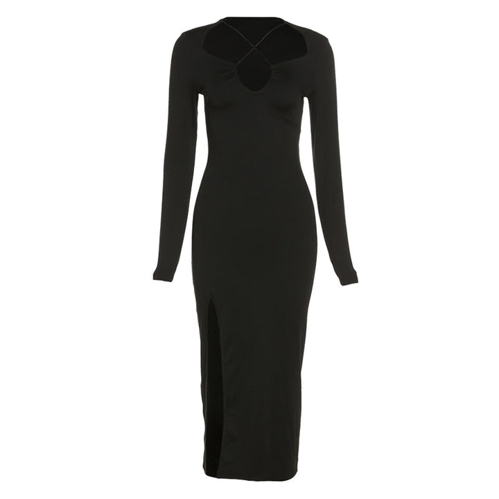 Flattering Bodycon Dress | Chic & Comfortable-Black-S-State of Style