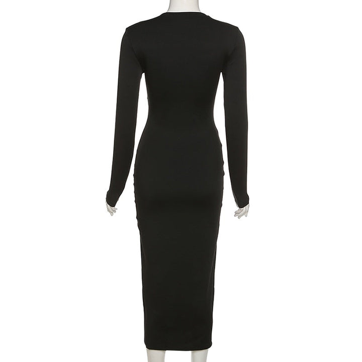 Flattering Bodycon Dress | Chic & Comfortable-Black-S-State of Style