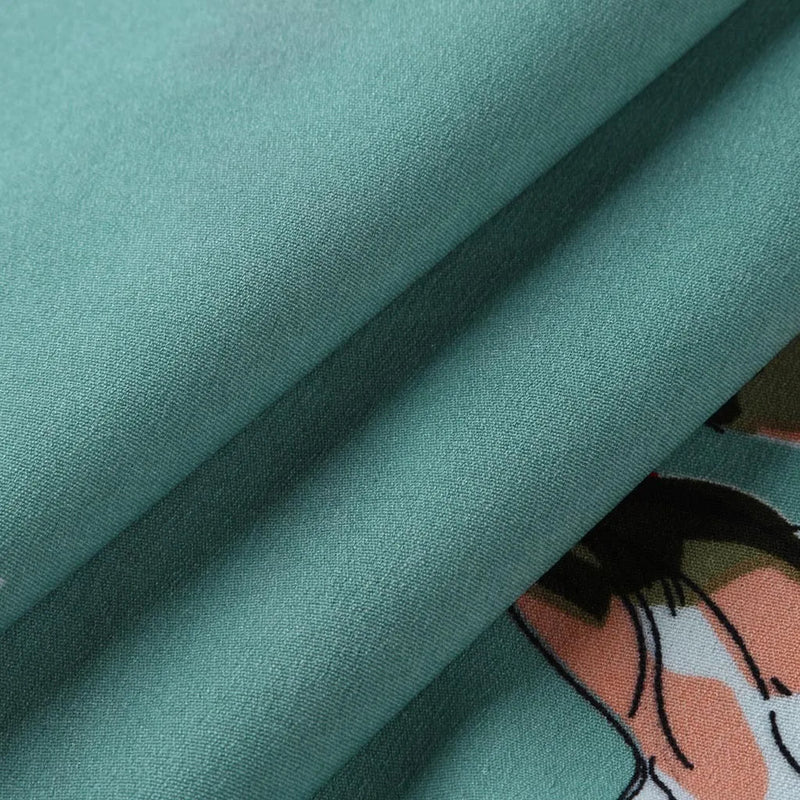 Flattering V-Neck Chiffon Tops for Curvy Women-Green-2XL-State of Style